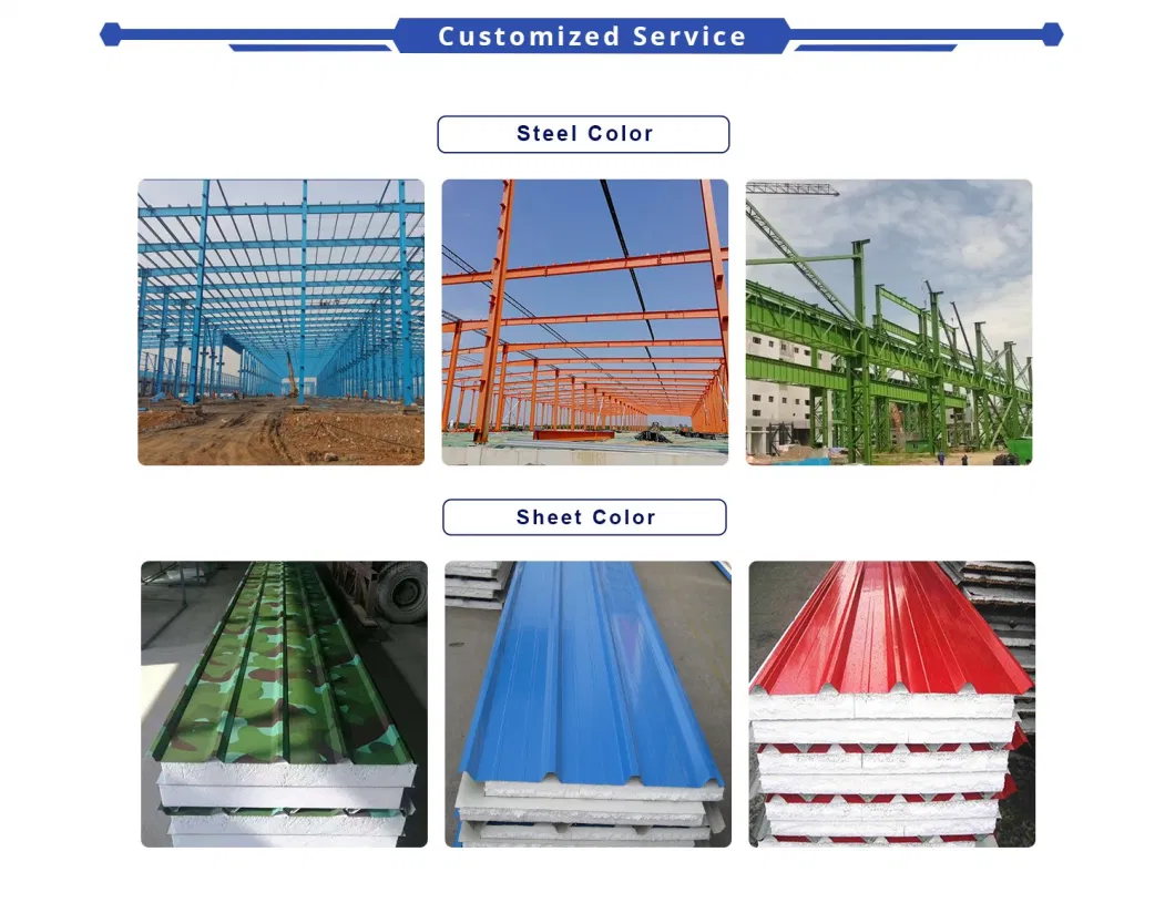 Steel Storage Shed Metal Construction Hangar Prefab Steel Frame Steel Workshop Warehouse Prefabricated Building Steel Structure