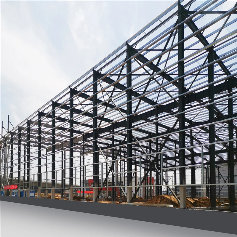 Prefabricated Quick Assembly Steel Industrial Prefabricated Metal Prefab Factory Building Workshop Shed Beam Hangar Warehouse Column Building Steel Structure