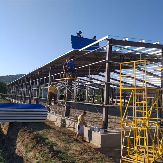 Verzinkter/gestrichener Hangar/Garage/Lager/Schuppen-Metallbau-Fertigteil/vorgefertigte Design-Rahmenwerkstatt/Lager-Stahlkonstruktion für Industriegebäude